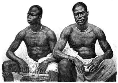 Due uomini di Assinie, Guinea, c1860-1920 da Jean Andre Rixens