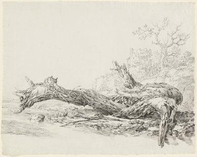 Un Albero Antico Caduto Accanto a un Ruscello da Jean Antoine Constantin