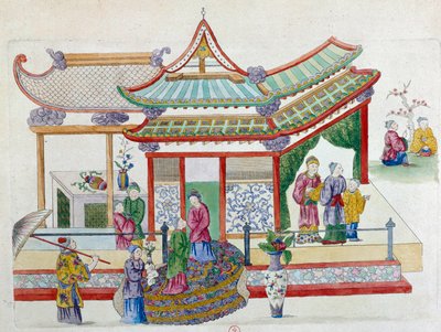 Scena in un giardino da Jean Antoine Fraisse