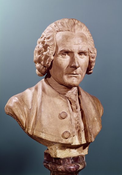 Busto di Jean-Jacques Rousseau (1712-78) da Jean Antoine Houdon