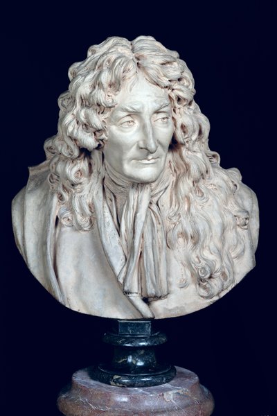 Busto di Jean de La Fontaine (1621-95) 1692 da Jean Antoine Houdon