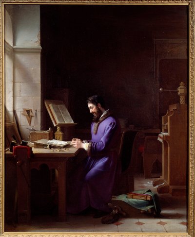 Johannes Gensfleisch Gutenberg (1400-1468) inventa la stampa da Jean Antoine Laurent