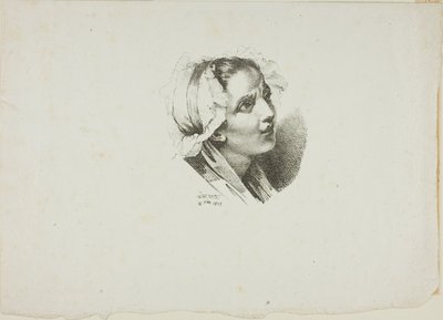 Studio della testa di una giovane ragazza da Jean Antoine Laurent