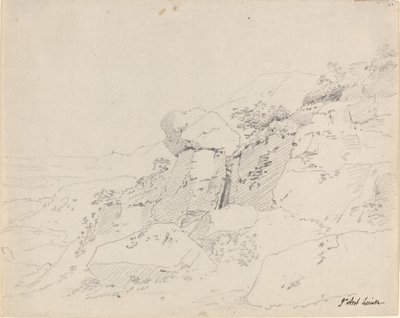 Massi Glaciali al Margine di una Montagna da Jean Antoine Linck