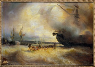 Re Luigi Filippo I e la famiglia reale nel porto di Cherbourg, 3 settembre da Jean Antoine Theodore Gudin
