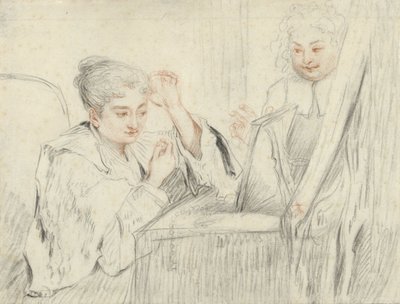 Rosalba Carriera (?) alla Sua Toilette da Jean Antoine Watteau (possibly)