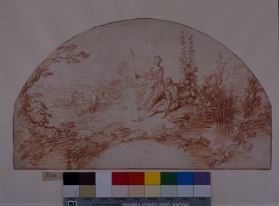 Una pastorella seduta con il suo pastore da Jean Antoine Watteau