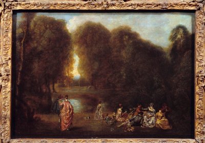 Riuniti in un parco da Jean Antoine Watteau