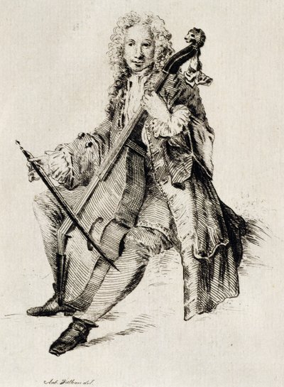 Violoncellista da Jean Antoine Watteau