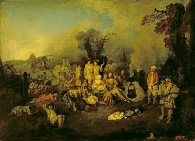 Accampamento di zingari da Jean Antoine Watteau