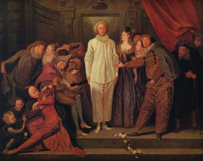 Comici italiani, c1720 da Jean Antoine Watteau