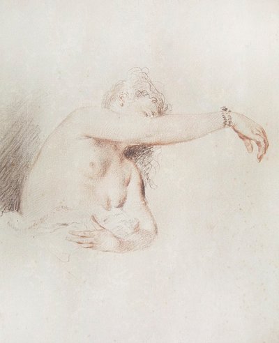 Donna Nuda con Braccio Alzato da Jean Antoine Watteau