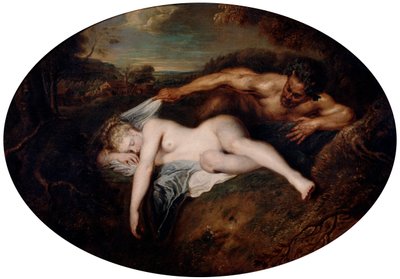 Ninfa e satiro da Jean Antoine Watteau