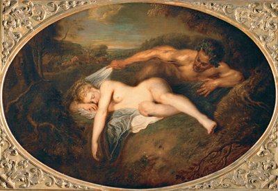 Ninfa e satiro ... da Jean Antoine Watteau