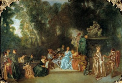 Ricreazione galante da Jean Antoine Watteau