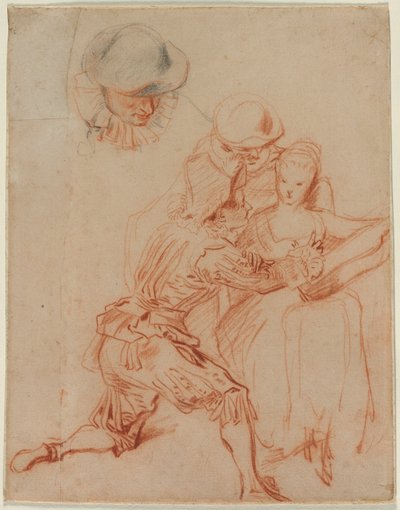Studio per "Il narratore" (Le Conteur) da Jean Antoine Watteau