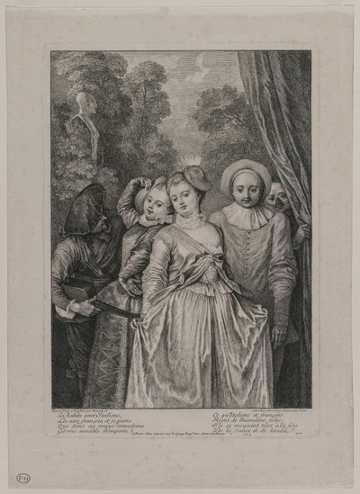 Gli abiti sono italiani, 1715-1716 da Jean Antoine Watteau