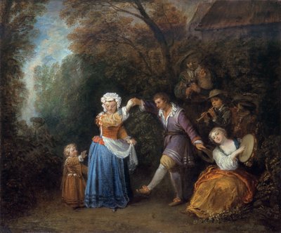 Il ballo country da Jean Antoine Watteau