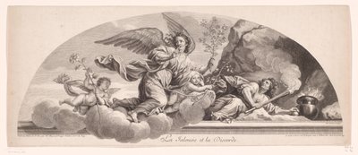 Rappresentazione allegorica con Gelosia e Discordia da Jean Audran
