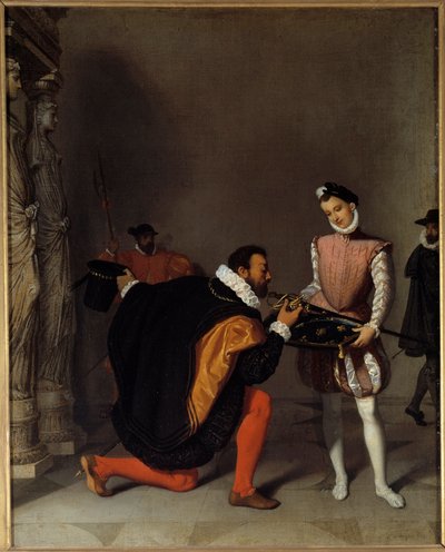Don Pedro de Toledo, ambasciatore di Filippo II, bacia la spada di Enrico IV al Louvre da Jean Auguste Dominique Ingres