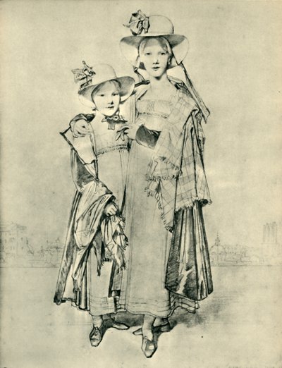 Harriet e Caroline Montagu, Roma, 1815, 1943 da Jean Auguste Dominique Ingres