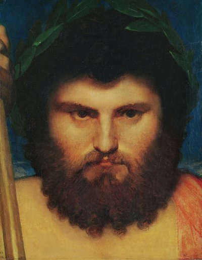 Testa di Giove, studio per Giove e Teti, 1810 da Jean Auguste Dominique Ingres