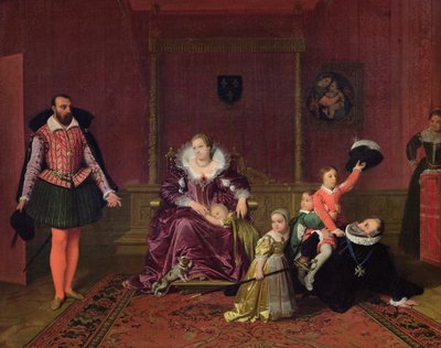 Enrico IV gioca con i suoi figli mentre l