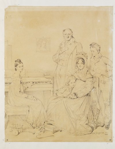 La famille Stamaty … da Jean Auguste Dominique Ingres