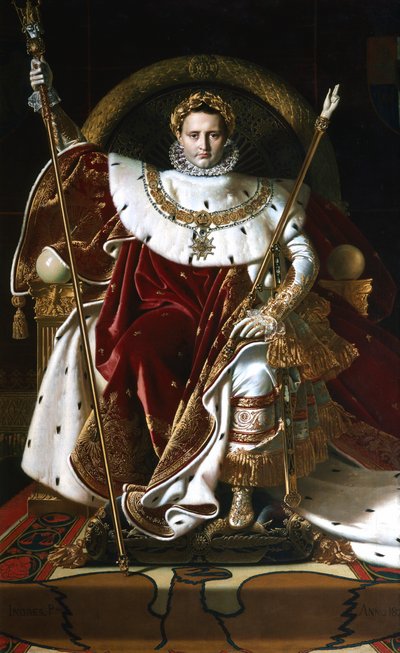 Napoleone I sul trono imperiale da Jean Auguste Dominique Ingres