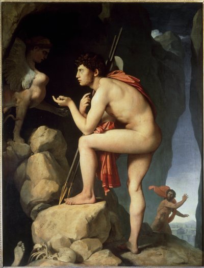 Edipo e la sfinge da Jean Auguste Dominique Ingres