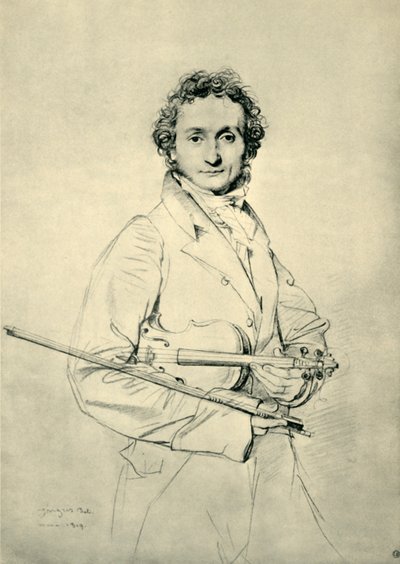 Paganini, Roma, 1819, 1943 da Jean Auguste Dominique Ingres
