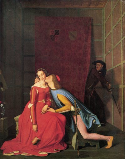 Paolo e Francesca, 1819 da Jean Auguste Dominique Ingres