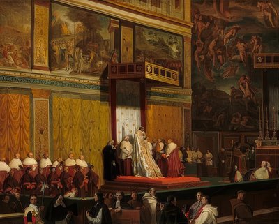 Papa Pio VII nella Cappella Sistina da Jean Auguste Dominique Ingres
