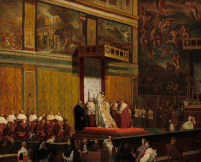 Papa Pio VII nella Cappella Sistina da Jean Auguste Dominique Ingres