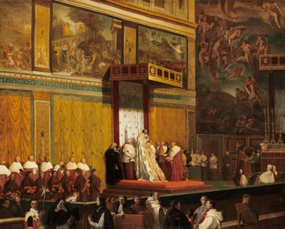 Papa Pio VII nella Cappella Sistina, 1814 da Jean Auguste Dominique Ingres