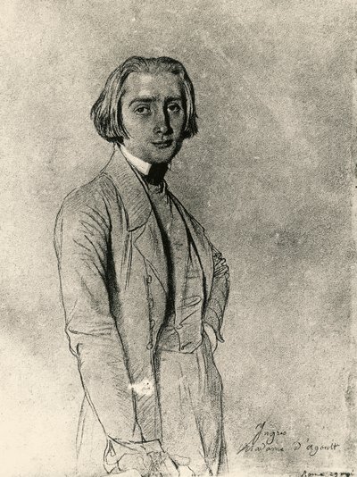 Ritratto di Franz Liszt da Jean Auguste Dominique Ingres