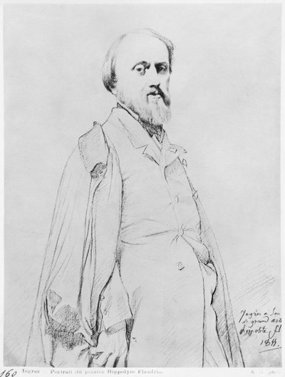 Ritratto del pittore Hippolyte Flandrin, 1844 da Jean Auguste Dominique Ingres