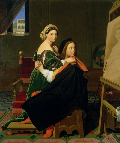 Raffaello e la Fornarina, 1814 da Jean Auguste Dominique Ingres