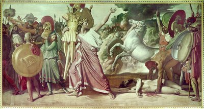 Romolo vincitore di Acrone porta le spoglie opime al tempio di Giove da Jean Auguste Dominique Ingres
