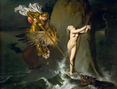 Ruggiero salva Angelica da Jean Auguste Dominique Ingres