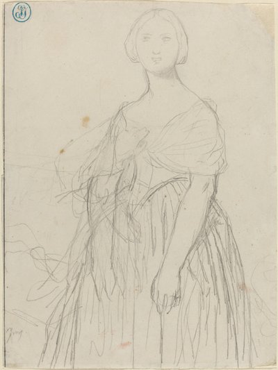 Schizzo per Madame Moitessier da Jean Auguste Dominique Ingres