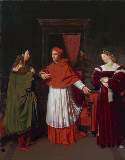 Il fidanzamento di Raffaello e la nipote del cardinale Bibbiena da Jean Auguste Dominique Ingres