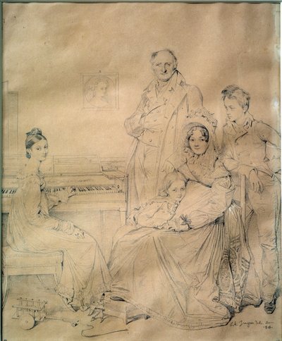 La famiglia Stamaty da Jean Auguste Dominique Ingres