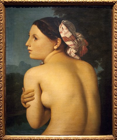 La bagnante. Dipinto di Jean Auguste Dominique Ingres (1780-1867), olio su tela da Jean Auguste Dominique Ingres