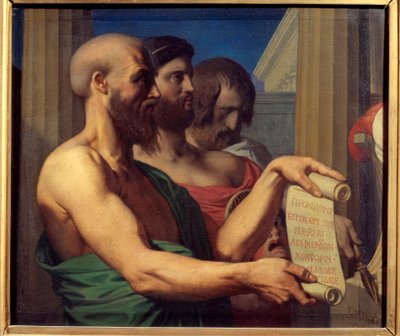I tragici greci (ritratti dei drammaturghi Eschilo, Sofocle ed Euripide) da Jean Auguste Dominique Ingres
