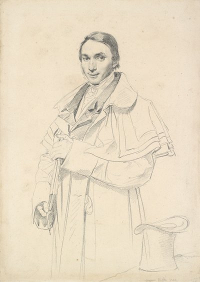 Ritratto a tre quarti di Jean-Francois-Antoine Forest, 1823 da Jean Auguste Dominique Ingres