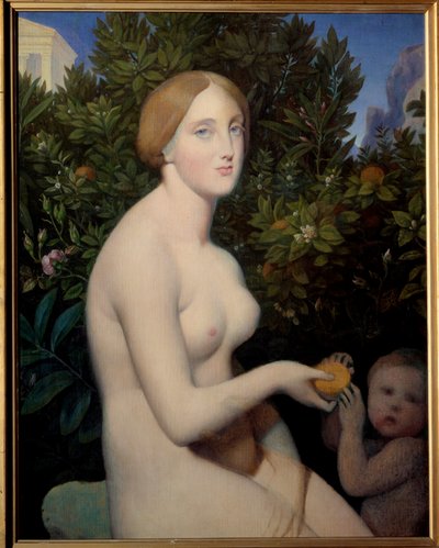 Venere a Paphos, ritratto di Madame Balay (1833 - 1901). Dipinto di Jean Auguste Dominique Ingres (1780-1867), dipinto completato da Alexandre Desgoffe (1805-1882) da Jean Auguste Dominique Ingres