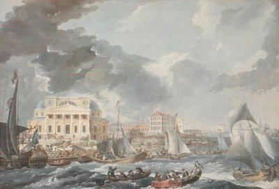 Borsa Valori a San Pietroburgo, 1787 da Jean Balthazard de la Traverse