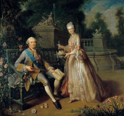 Louis Jean Marie de Bourbon, duca di Penthièvre e sua figlia Louise Adelaide da Jean Baptiste Charpentier