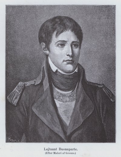 Napoleone Bonaparte come giovane tenente di artiglieria, c1785 da Jean Baptiste (after) Greuze